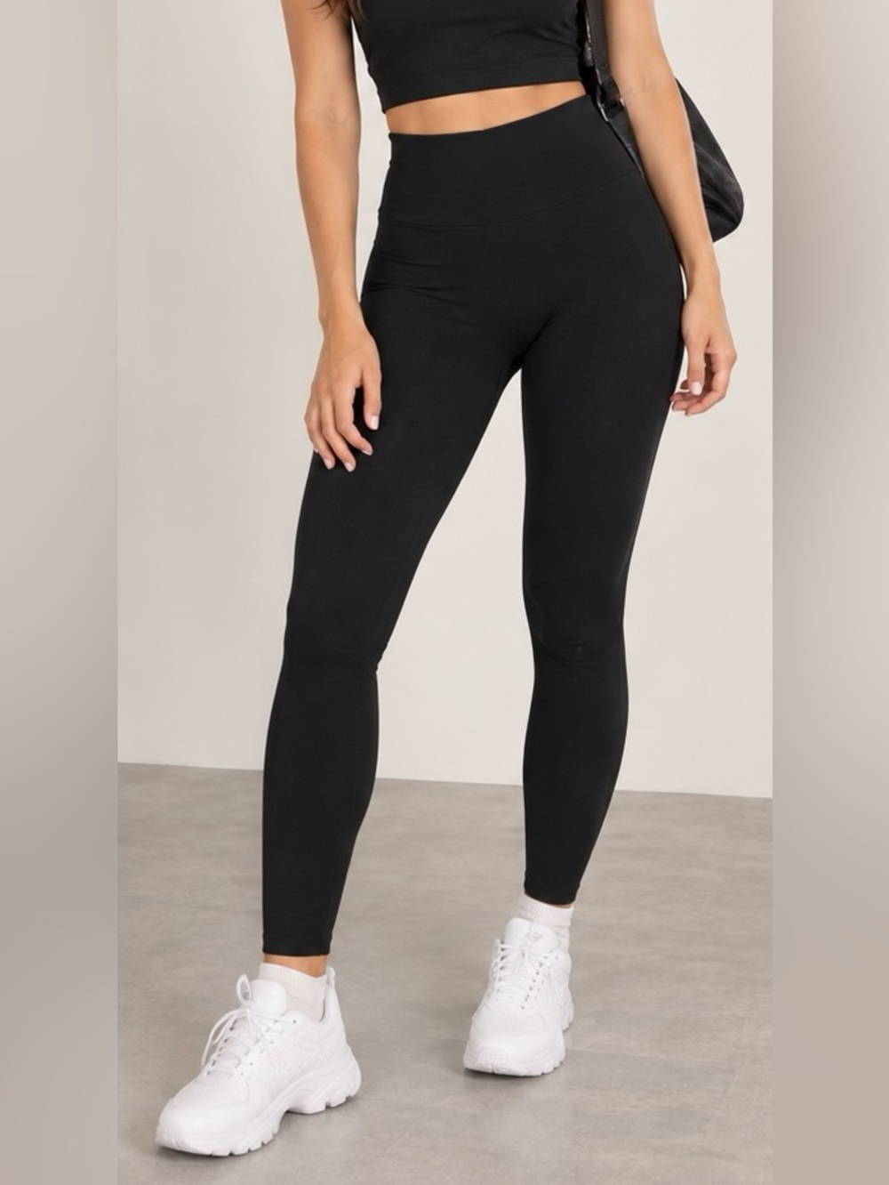 Forever 21 Black High-Waisted Leggings — Size L